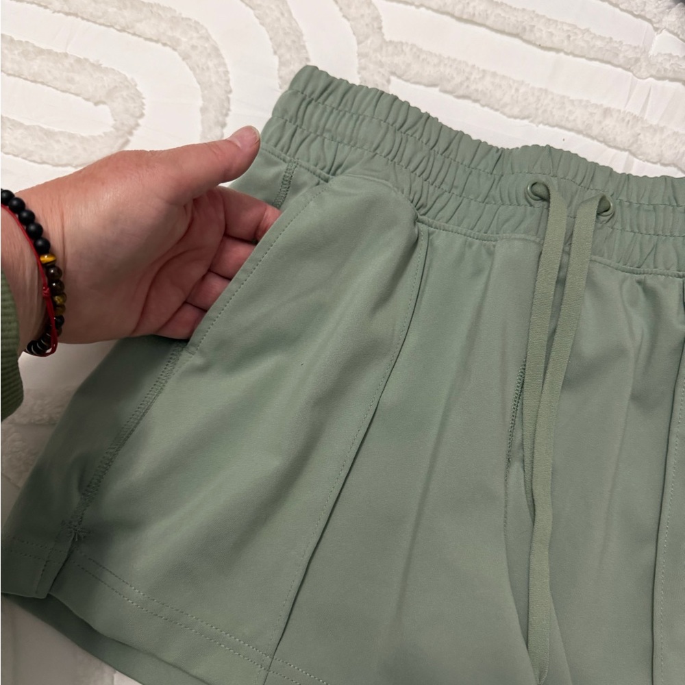 Yogalicious Sage Green Athletic Shorts - Picture 2 of 4